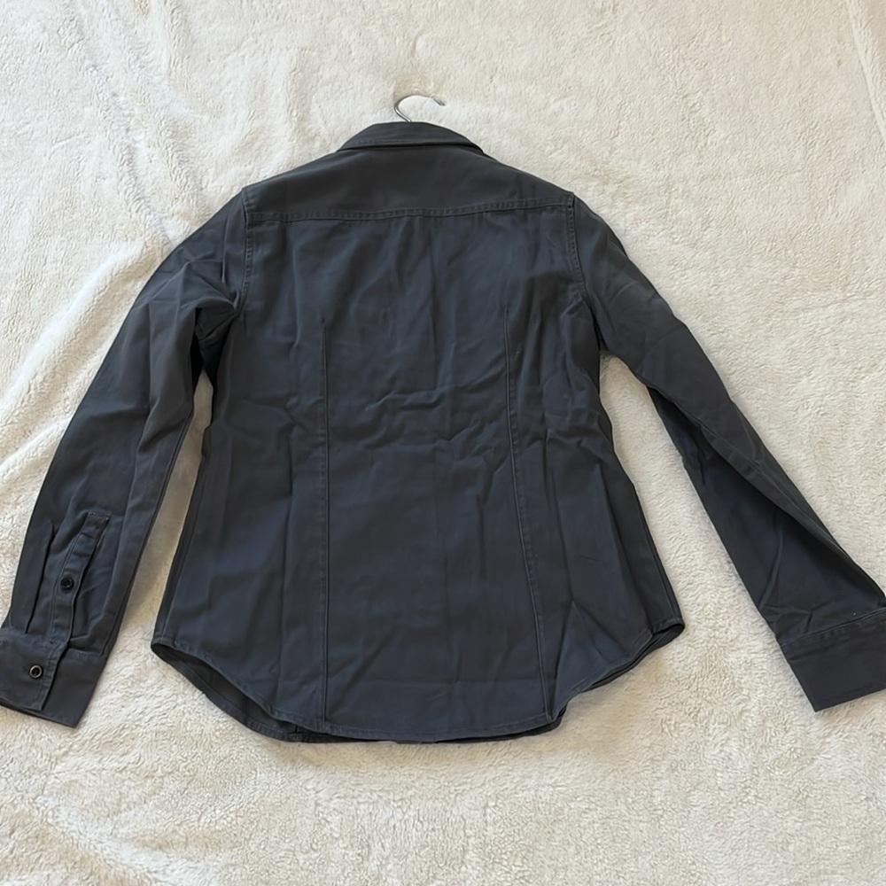 Madewell  Darted Button-Up Shirt in (Re)generative Chino NWT Color Dark pavement - Picture 8 of 8